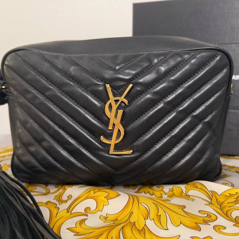 Saint Laurent Black Quilted Leather Bag